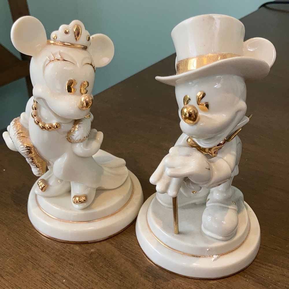 Mickey and Minnie Lenox figures